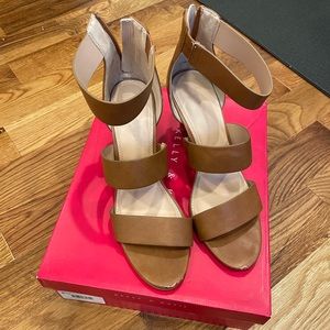 Kelly & Katie Cognac Heeled Sandals - Size 8.5